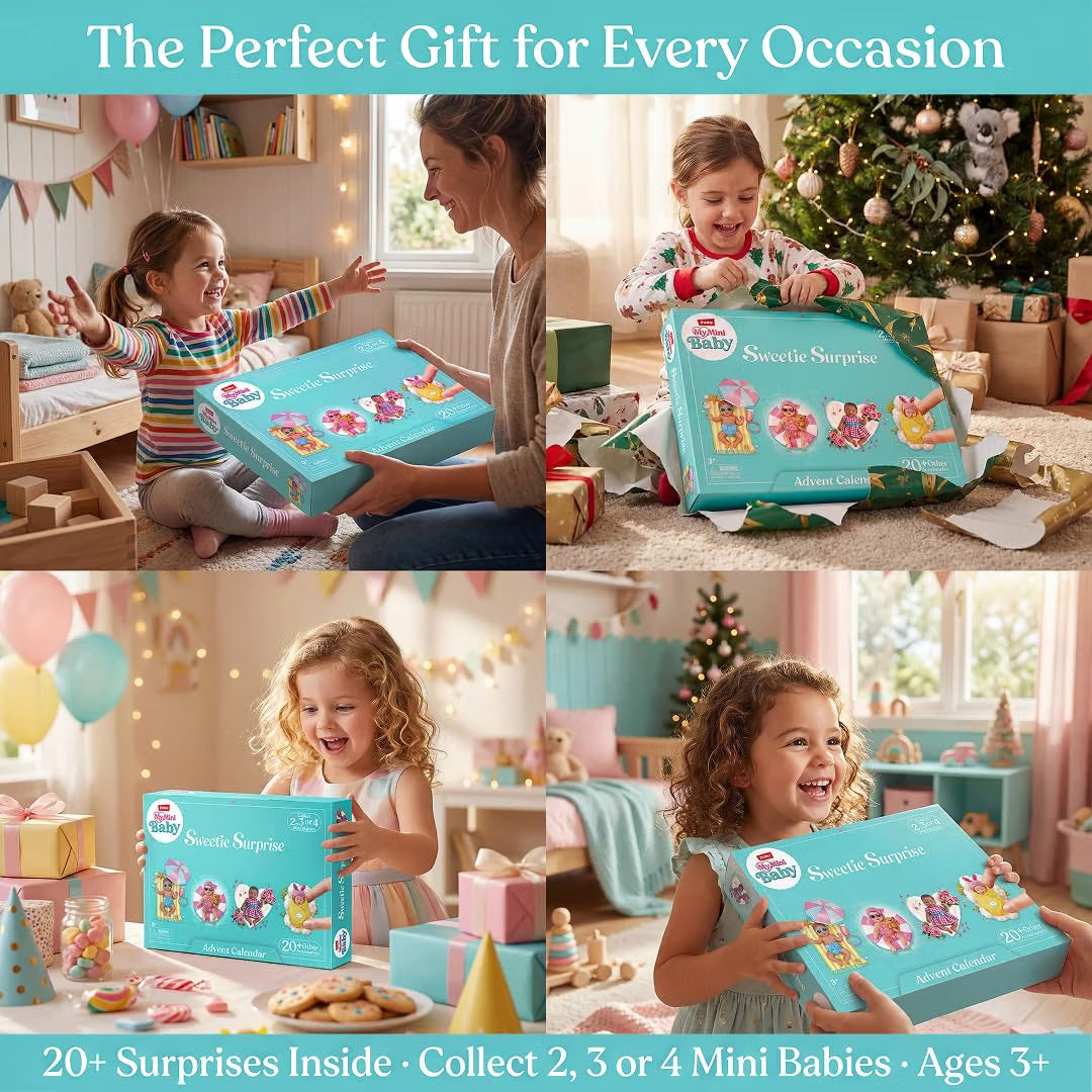 🎄 24-Day Mini Baby Surprise Advent Calendar – Mini Dolls & 20+ Accessories Christmas Countdown Gift
