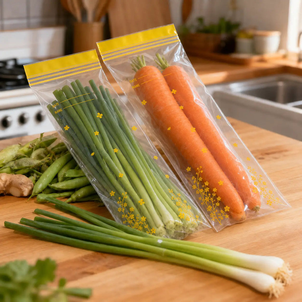 15PCS double-seal reusable produce storage pouches – product image 11