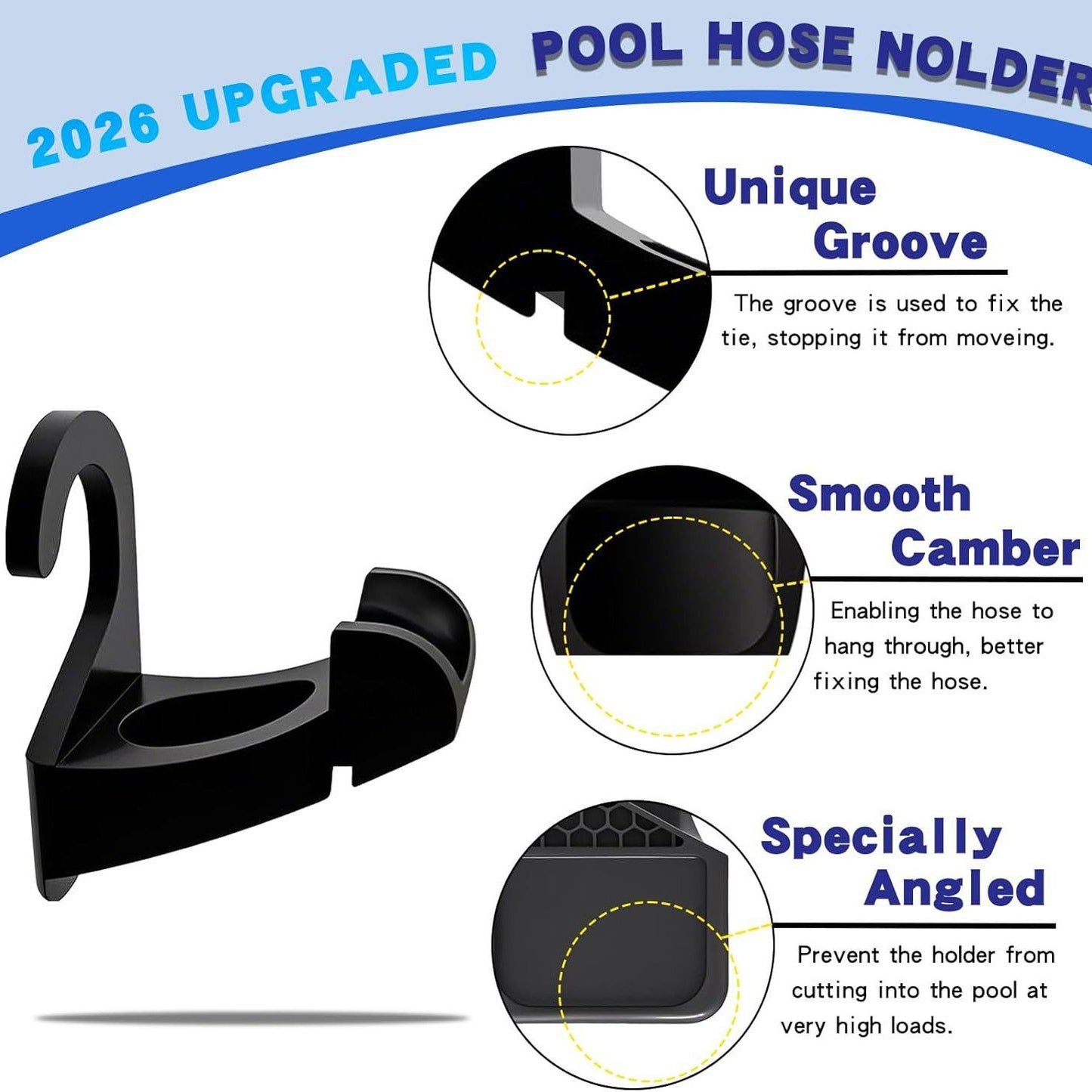 🏊‍♂️Swimming Pool Pipe Holders with Cable Ties & Hose Clamps💦🛡️