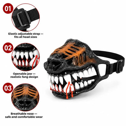 Funny Halloween Dog Muzzle - Realistic Latex Monster Costume with Adjustable Fit