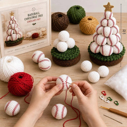 Sports Ball Christmas Tree Crochet Kit