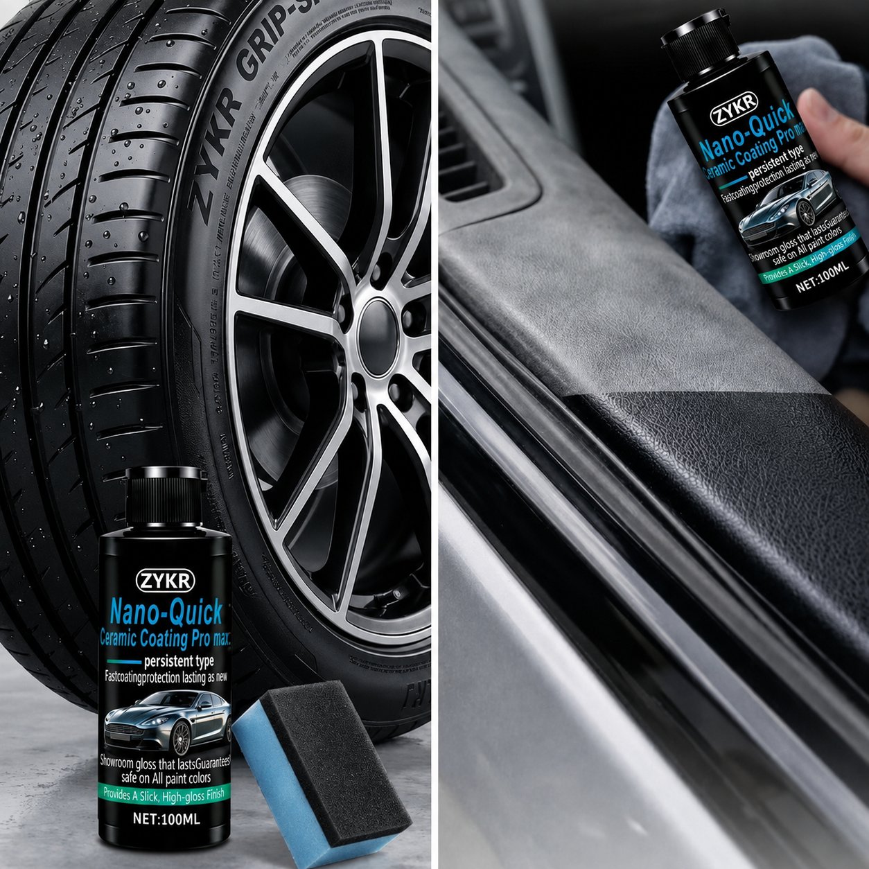 🚘 Nano Ceramic Car Paint Coating – Quick Gloss & Shine Care