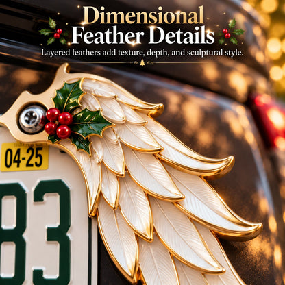 Christmas Angel Wing License Plate Decor