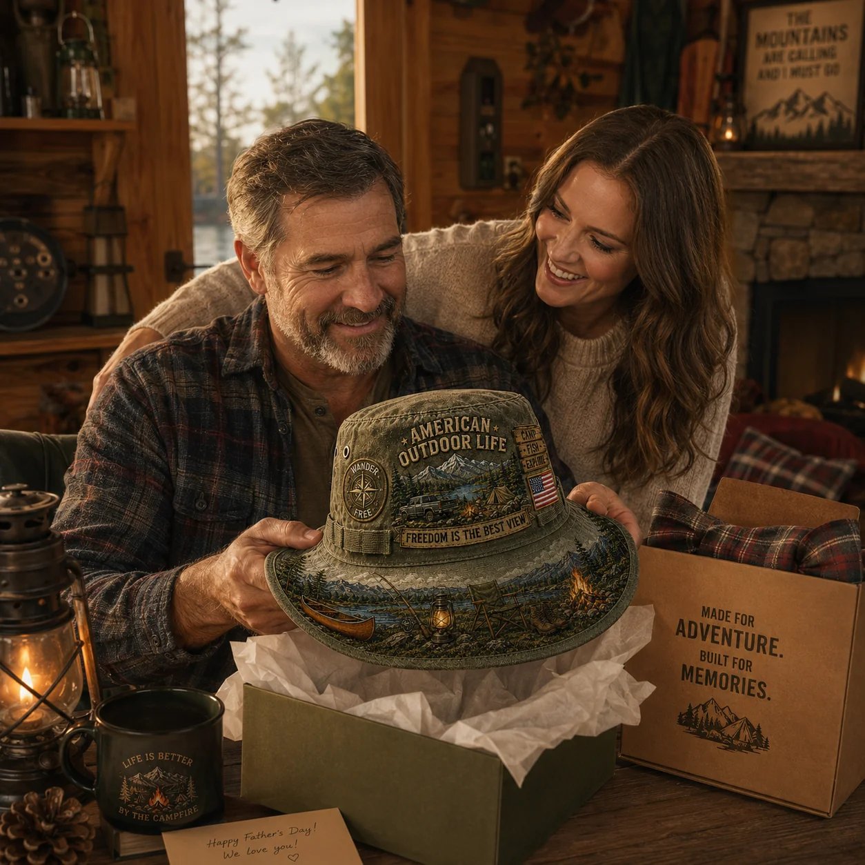 ☀️🚙American Outdoor Life Vintage Boonie Hat – Camp, Fish & Explore🎣