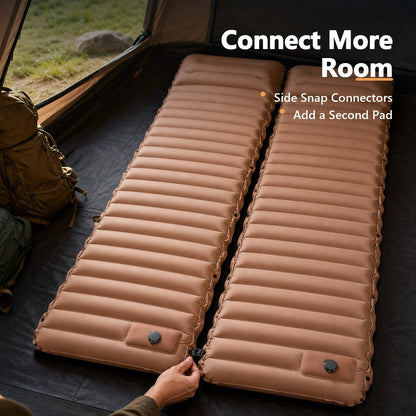 Ultralight 4-Inch Camping Mattress with Built-In Foot Pump