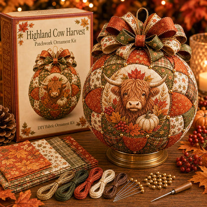 ⏳ Last Day 49% OFF – 🍂 Beginner-Friendly DIY Autumn Thanksgiving Patchwork Ornament Kit Collection | Complete Kit with Coordinated Fabrics, Ornament Form, Harvest Accents & Step-by-Step Guide Included 💕