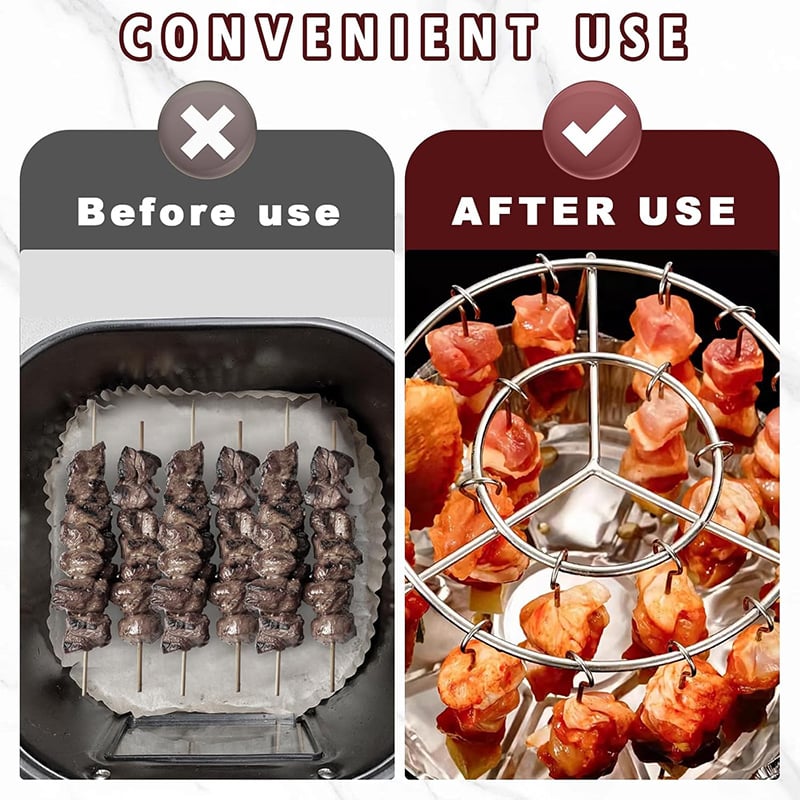 🔥 Last day 49% OFF-Stainless Steel Grill Skewer Rack for Air Fryer