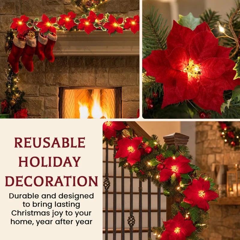 🔥Poinsettia LED Flower String Lights