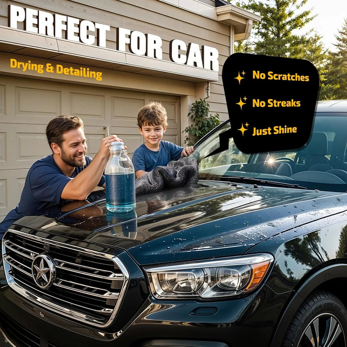 ✨ 1200 GSM Microfiber Car Drying Towels– 2-Pack