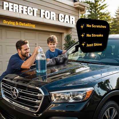 ✨ 1200 GSM Microfiber Car Drying Towels– 2-Pack