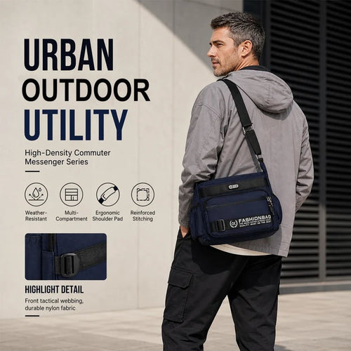 Urban Utility Messenger Bag – Water-Resistant & Multi-Compartment Design
