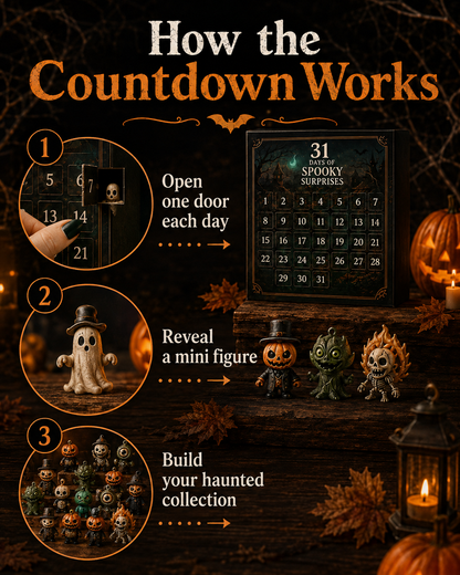 31-Day Halloween Advent Calendar with Mini Figurines