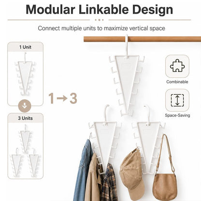 V Shaped Double-Sided Closet Organizer Hanger