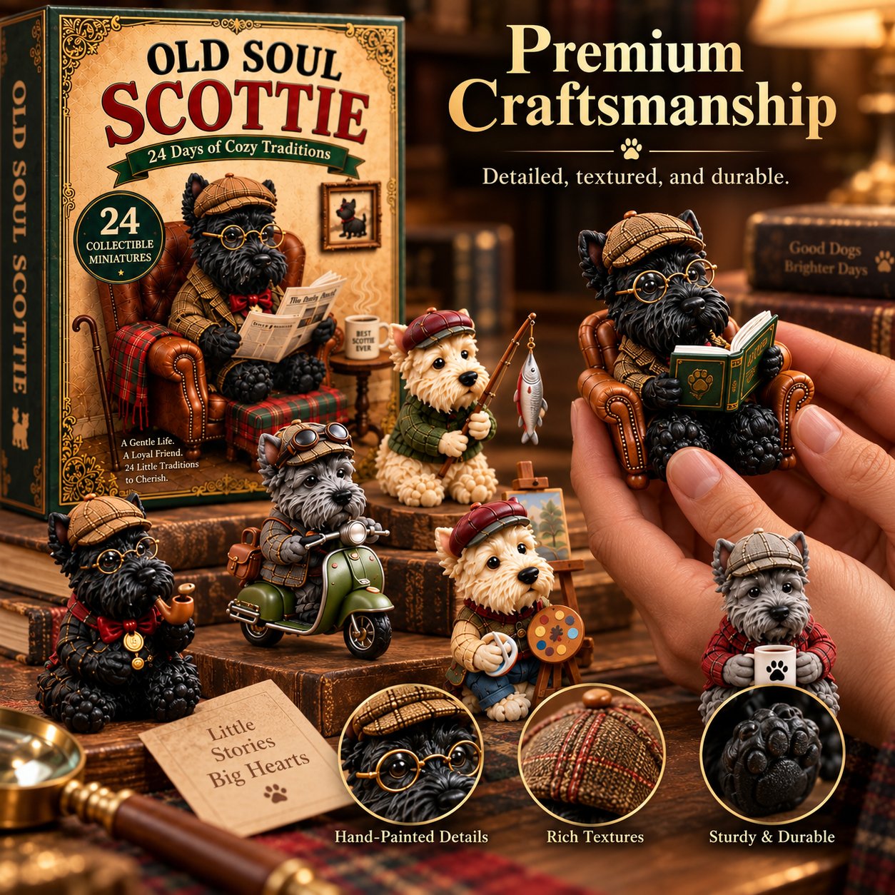 Old Soul Scottie Advent Calendar – 24 Scottish Terrier Miniatures