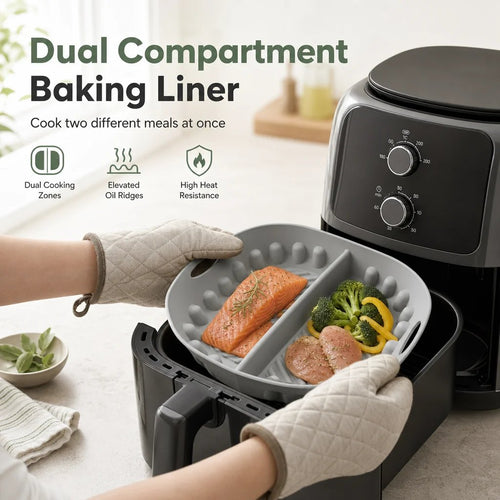 Reusable Divided Air Fryer Silicone Liner