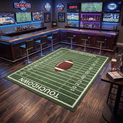 Gridiron Football Field Area Rug 🏈