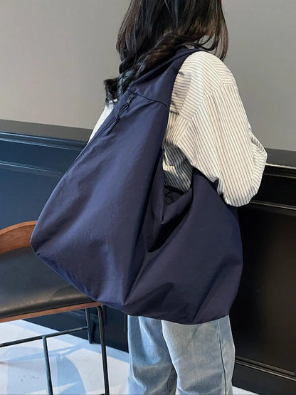 2026 School Season, Fashionable Crossbody Shoulder Bag, Geometric Pattern, Large Capacity, Multi-Pocket, Casual Style, All Seasons, Casual Commuter Bag