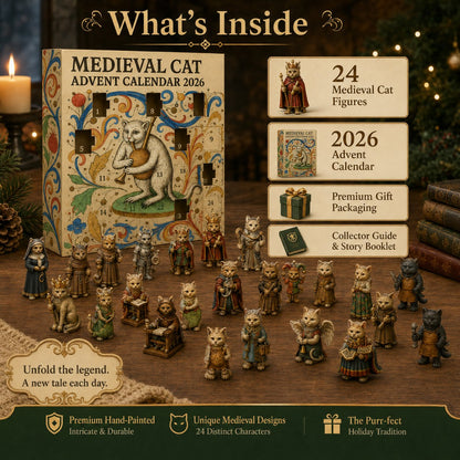🐱 Medieval Cat Advent Calendar 2026 – 24 Historic Cat Charms