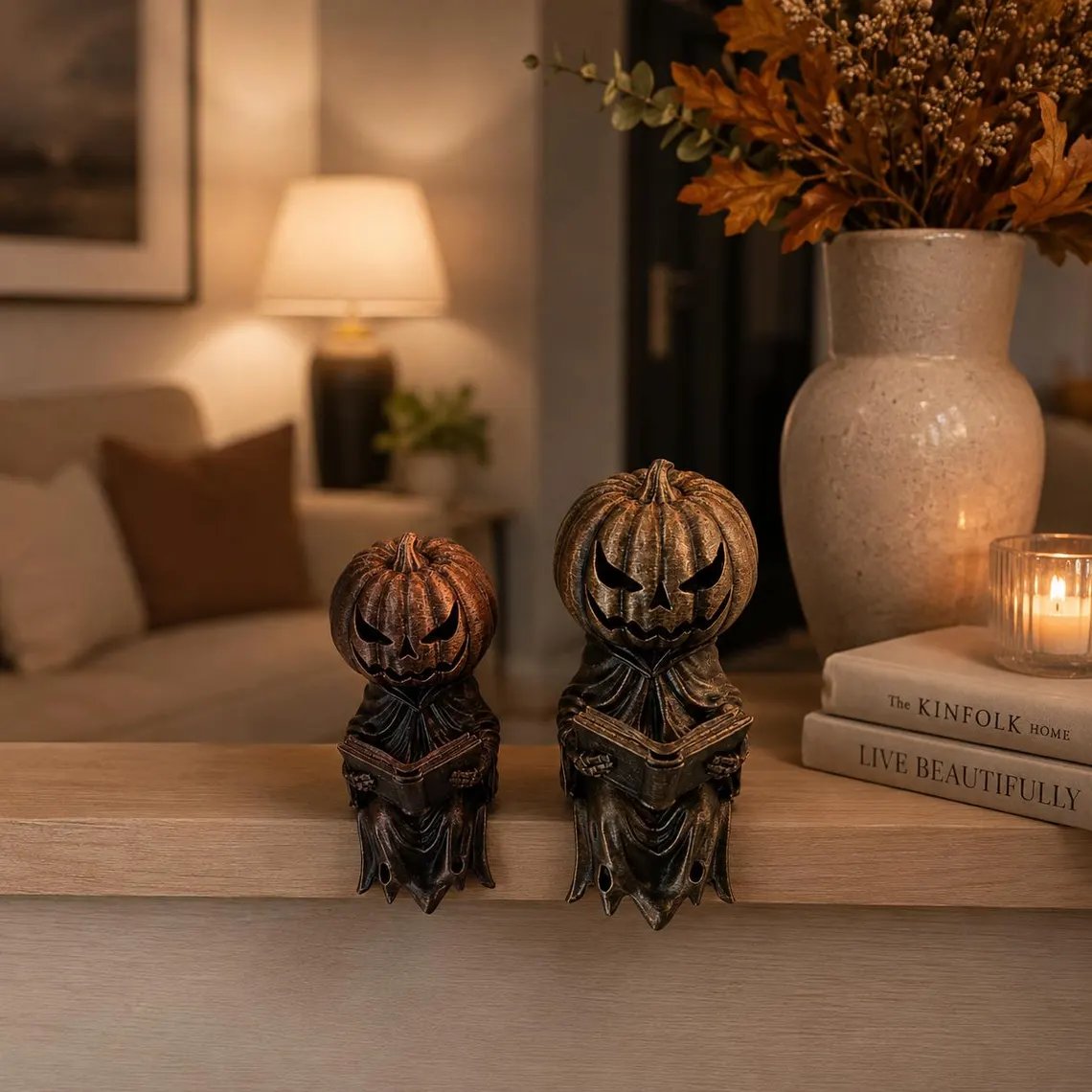 🎃 Reading Pumpkin Shelf Sitter