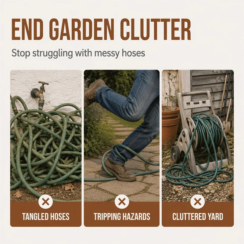 🎉📢📢50% OFF !! ⏰Wall Mounted Iron Garden Hose Holder