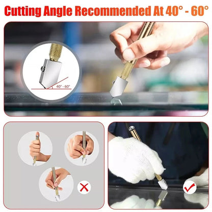 ⭐Premium Carbide Glass Cutter | Clean & Precise Glass Cutting Tool