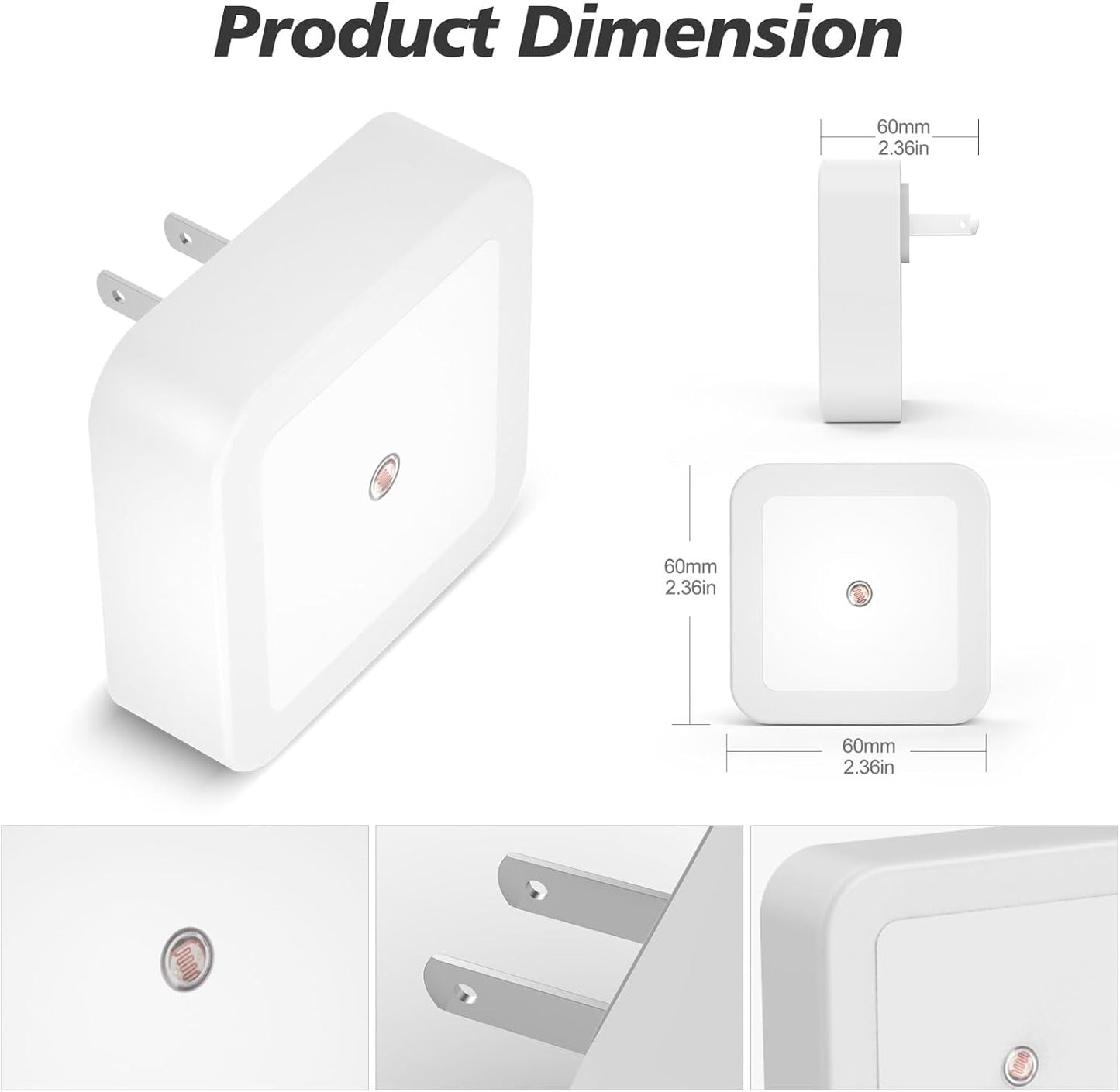🔥HOT SALE🔥6pcs Night Light, Night Lights Plug into Wall , Nightlight Plug in Night Lights, Dusk to Dawn Night Lamp Led Night Light for Bedroom, Bathroom, Hallway Warm White