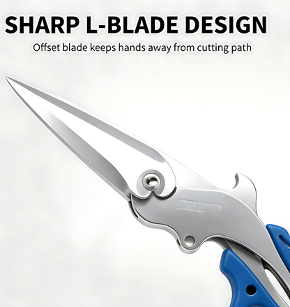 L‑Bend Multi‑Purpose Utility Scissors, Premium Stainless Steel Shears | Multi‑Tool for Cardboard Boxes