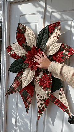 🎀 Oversized Quilted Bow Sewing Kit | Coordinated Printed Fabrics, Soft Batting, Pre-Designed Templates & Complete Supplies for a Full 23–25 in Statement Bow 🍁✨