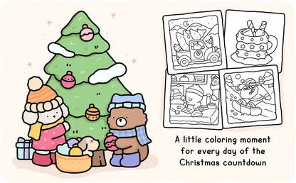 🎄LAST DAY 50% OFF - 🎁🎨 24-Day Christmas Countdown Mystery Box mini Coloring Book Set(📦Buy 2 Free Shipping)