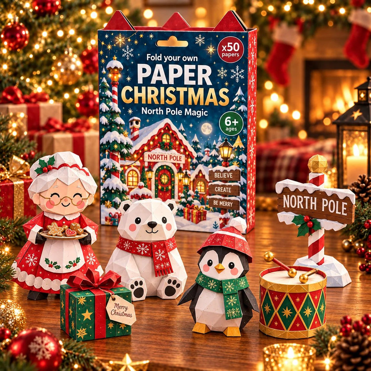🧘Relaxing & Beginner-Friendly- 3D DIY Paper Christmas(💕Step-by-Step Guide Included)