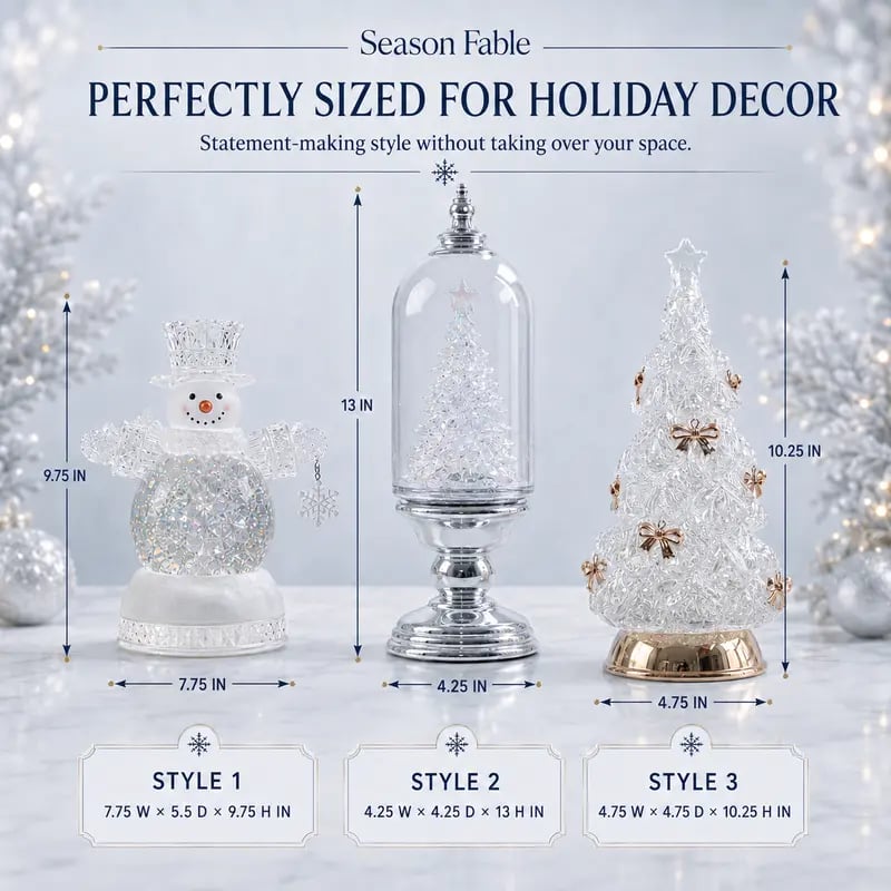 Illuminated Musical Christmas Snow Globe Lantern