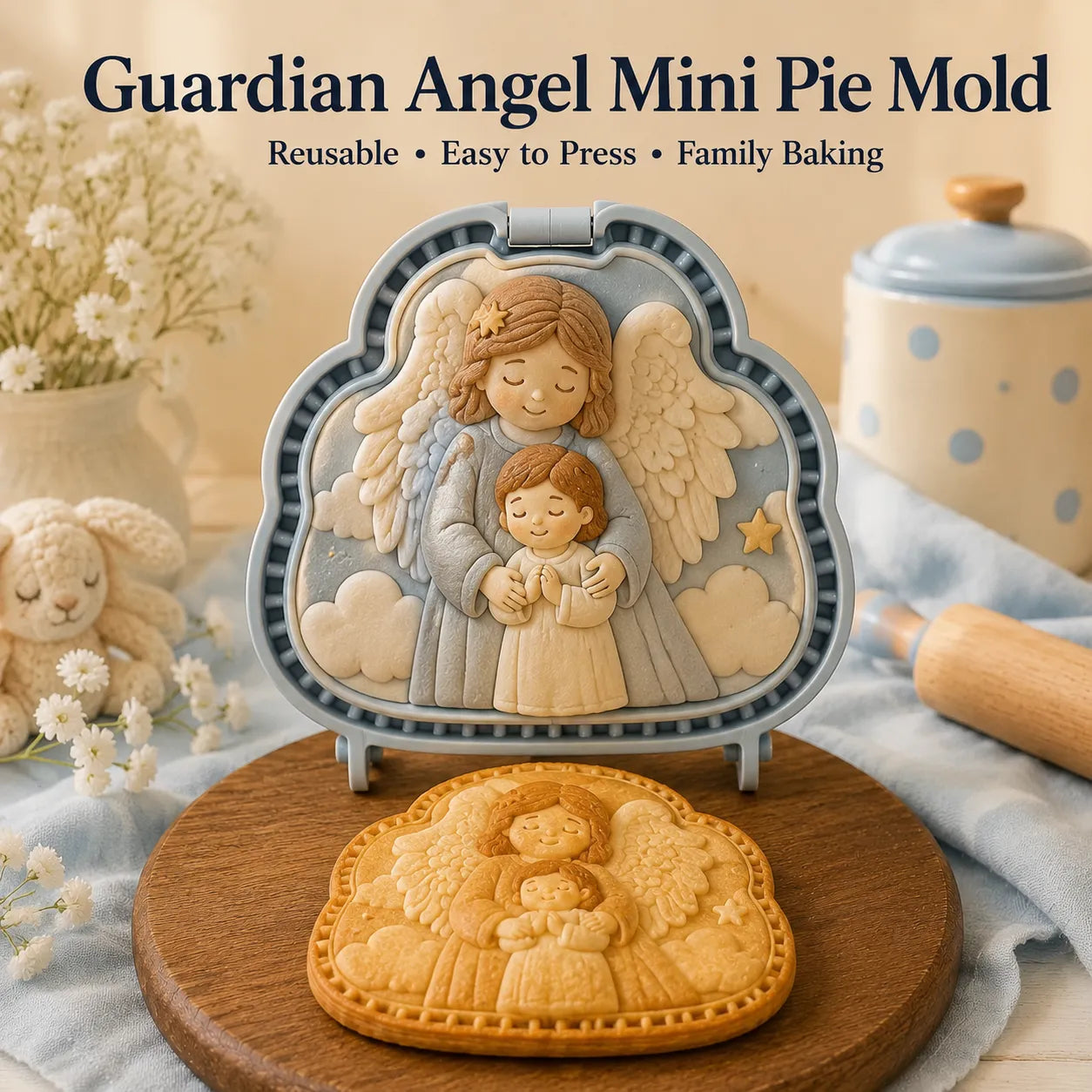 ⏳ Last Day 49% OFF – ✝️ 16-Design Christian Mini Pie Mold Collection | Reusable Embossed Molds for Shaping Detailed Jesus, Mary, Angels, Crosses, Dove & Faith-Inspired Pies 🥧✨