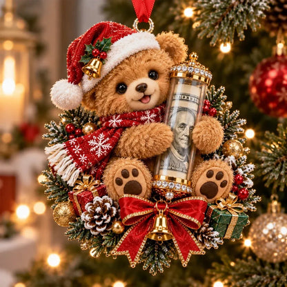 ⏳ Last Day 49% OFF – 🎄3D Christmas Money Plush Ornament | 13 Cute Animal Designs with Reusable Cash & Coin Holder 🎁