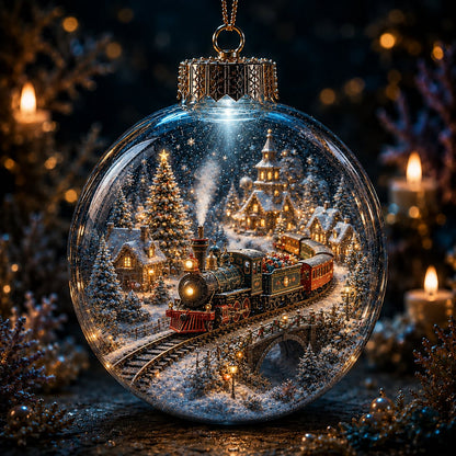 ⏳ Last Day 49% OFF – 🎄6-Piece Christmas Winter Scene Globe Ornament Collection | Detailed 3D Holiday Scenes, Coordinated Midnight-Blue & Gold Palette with Presentation Box Included ✨
