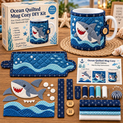 Ocean Jellyfish Quilted Mug Cozy DIY Kit