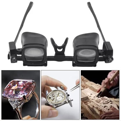 Head Mount Glass 2 4 6 12 24X Eye Loupes with LED Light