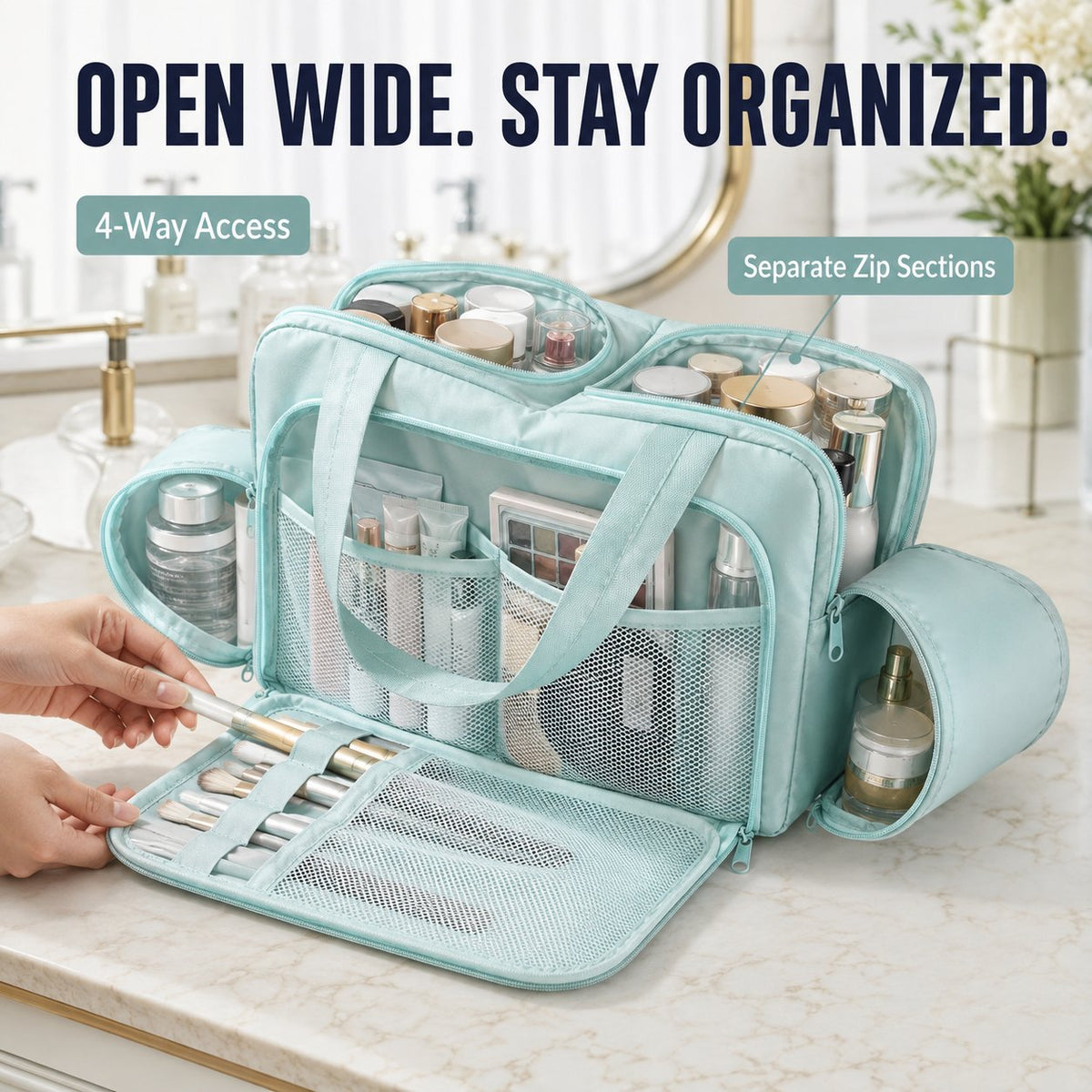 Everything-in-Place Multi-Pocket Travel Organizer