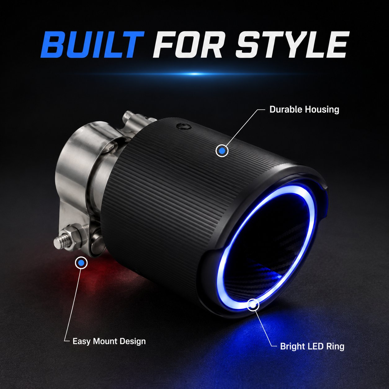 fire-breathing illuminated Exhaust Pipe