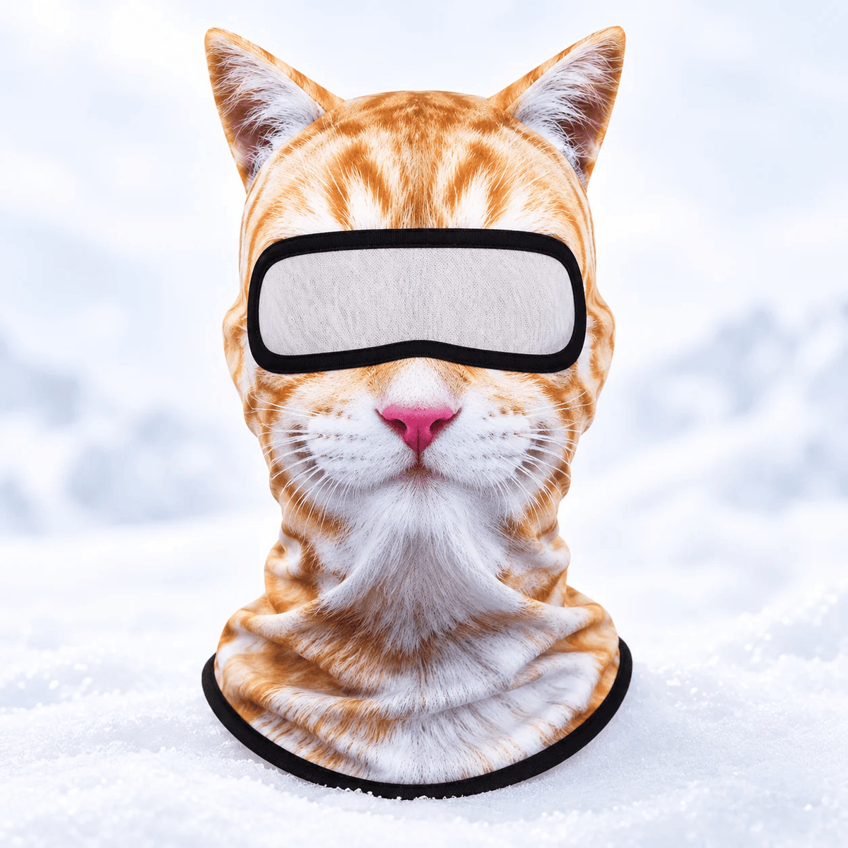 Animal Ski Balaclava – Warm Windproof Snowboard Face Cover with Snow Leopard, Tiger, Tabby & Husky Styles