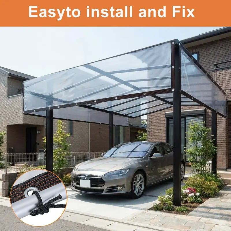 ⏰Limited Stock 60% OFF🌞💦🌊 Transparent Outdoor Protection System—Outdoor Cover with Metal Grommets💧
