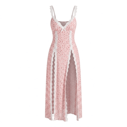 🔥Last Day 49% OFF - Sheer Floral Rose Print Maxi Dress 🎁Buy 2 Free Shipping