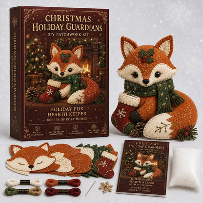 ⏳ Last Day 49% OFF – 🎄Beginner-Friendly Christmas Holiday Guardian Felt Patchwork Kit Collection | Complete Kit with Pre-Cut Felt, Embroidery Materials & Step-by-Step Guide Included 💕