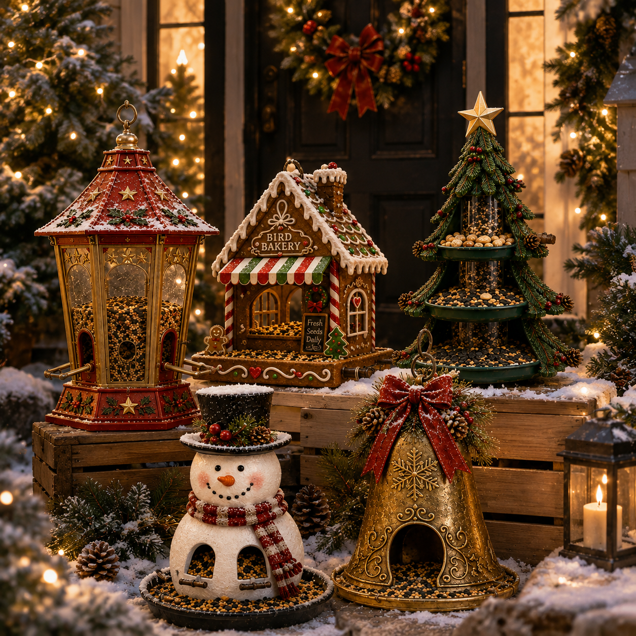🎁 Christmas Bird Feeder Collection™ – Festive Hanging Garden Feeders for Wild Birds🎄