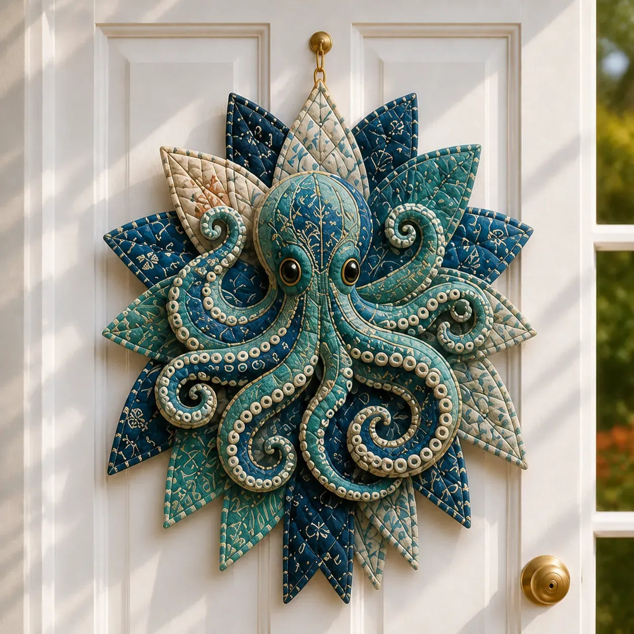 ⏳ Last Day 49% OFF – 🌊 Beginner-Friendly DIY Large Coastal Quilted Seaside Wreath Sewing Kit Collection | Complete Kit with Coordinated Fabrics, Sewing Materials & Step-by-Step Guide Included 💕