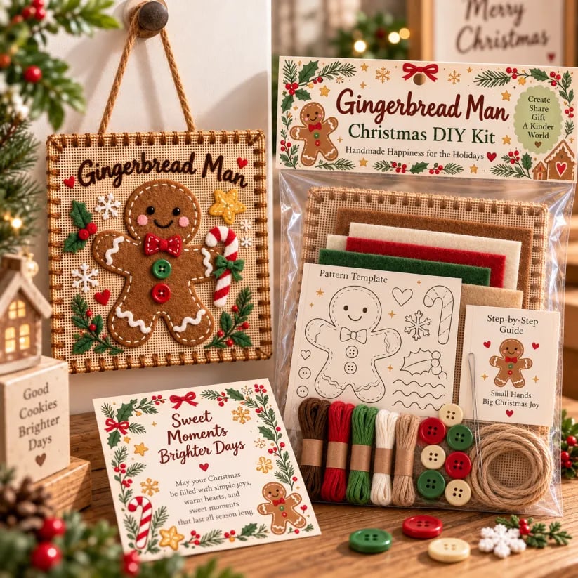 🎄✨ Christmas DIY Fabric Weaving Friendship Kit - 🧵 Create Something Special Together! 💕