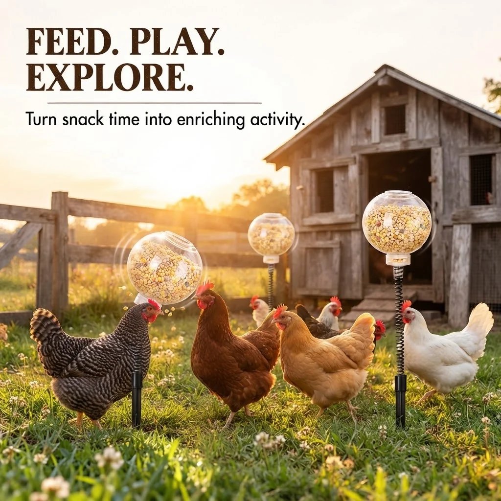 📍Interactive Swinging Chicken Feeder Toy