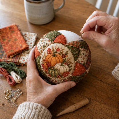 ⏳ Last Day 49% OFF – 🍂 Beginner-Friendly DIY Autumn Thanksgiving Patchwork Ornament Kit Collection | Complete Kit with Coordinated Fabrics, Ornament Form, Harvest Accents & Step-by-Step Guide Included 💕