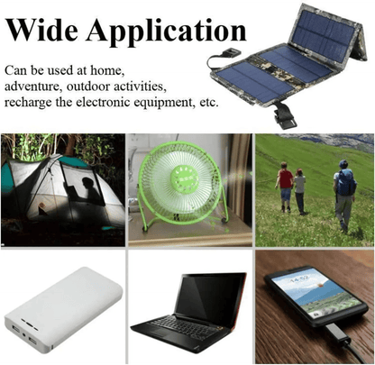 ☀️ 20W Portable Solar Panel Charger – Foldable Outdoor Power Source for Camping, Hiking & Emergency Charging