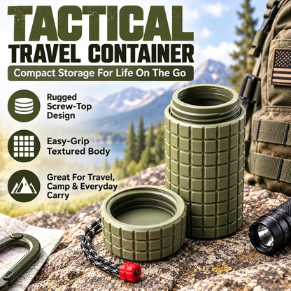 🎒 Tactical Travel Container – Compact EDC Storage Capsule