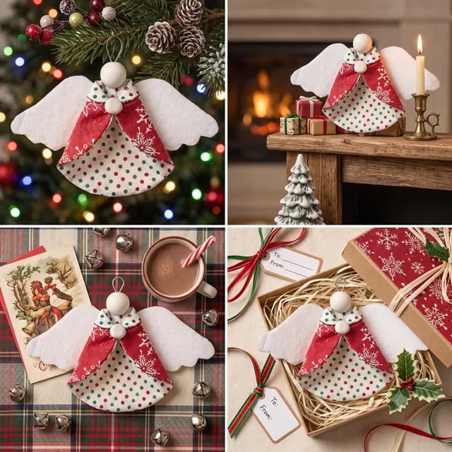 💥🏆Guardian Angel Christmas Ornaments Template -With Instructions